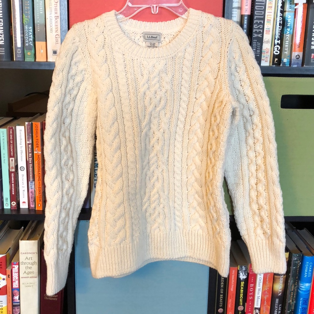 L.L. Bean Aran Fisherman Sweater